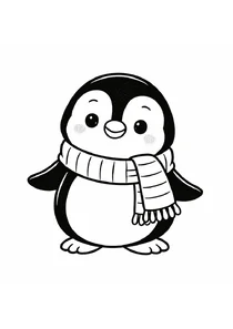 Зима | Пінгвін у шарфі