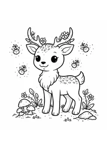 Лісовий олень зі світлячками