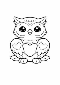 Сова з крилами у формі серця