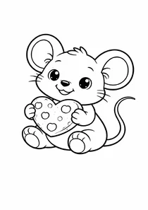 Мила мишка з сиром у формі...