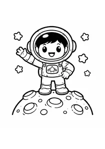 Маленький астронавт на Місяці