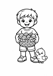 Хлопчик з кошиком писанок