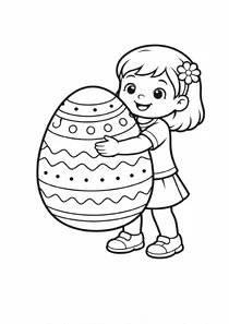 Дівчинка з великою писанкою