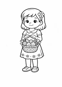 Дівчинка з кошиком писанок
