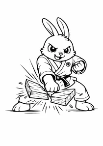 Карате-Кролик розбиває дошку