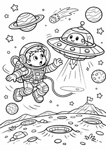 UFO і здивований астронавт