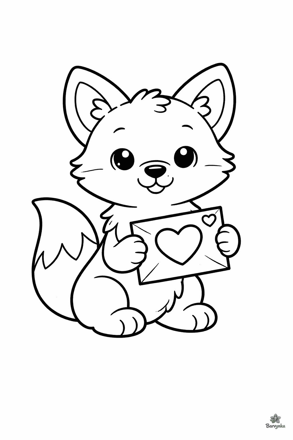 Лис тримає валентинку